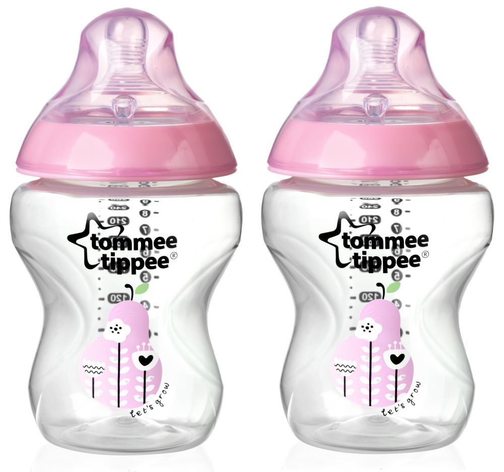 Poze Biberon Tommee Tippee Easy Vent Loved Up 260 ml pink 2 buc hippoland.ro 