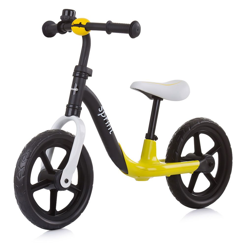 Bicicleta fara pedale unisex 12 inch Chipolino Sprint Galben Chipolino imagine 2022