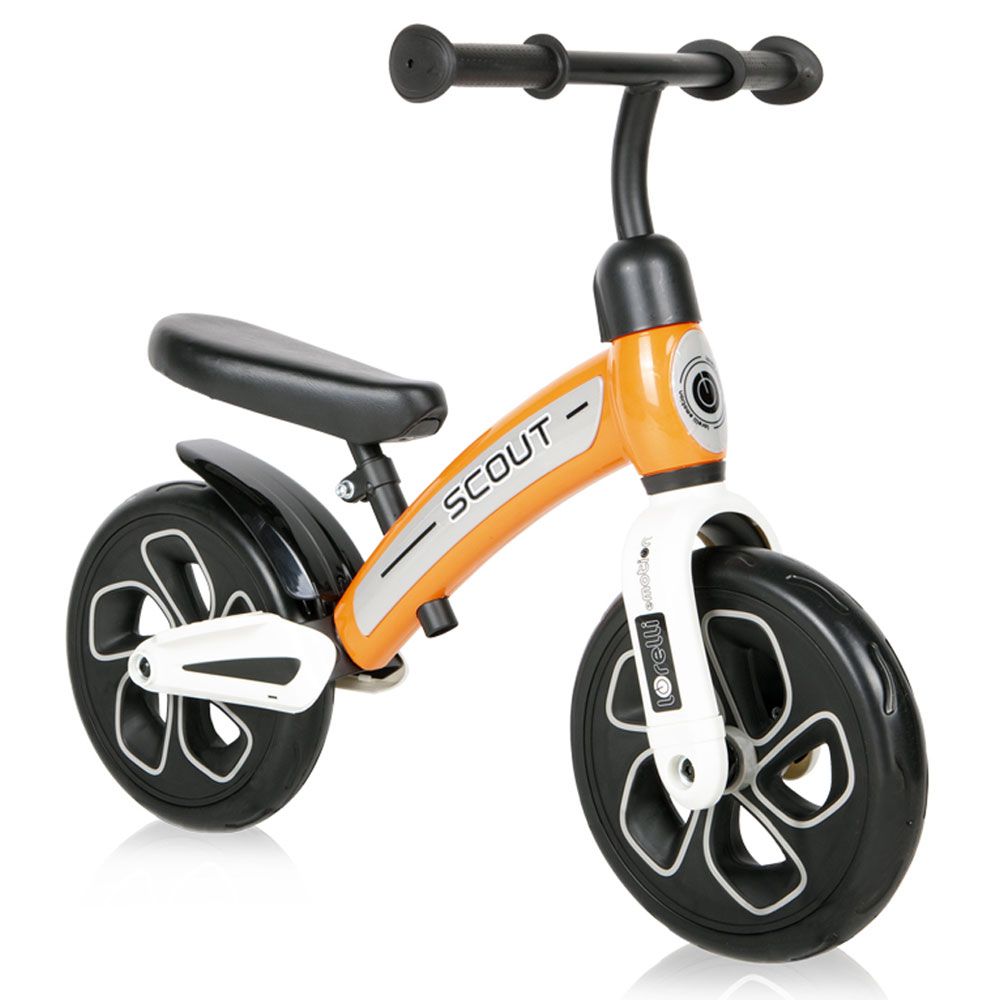 Bicicleta de echilibru fara pedale unisex 10 inch Lorelli Scout Portocalie