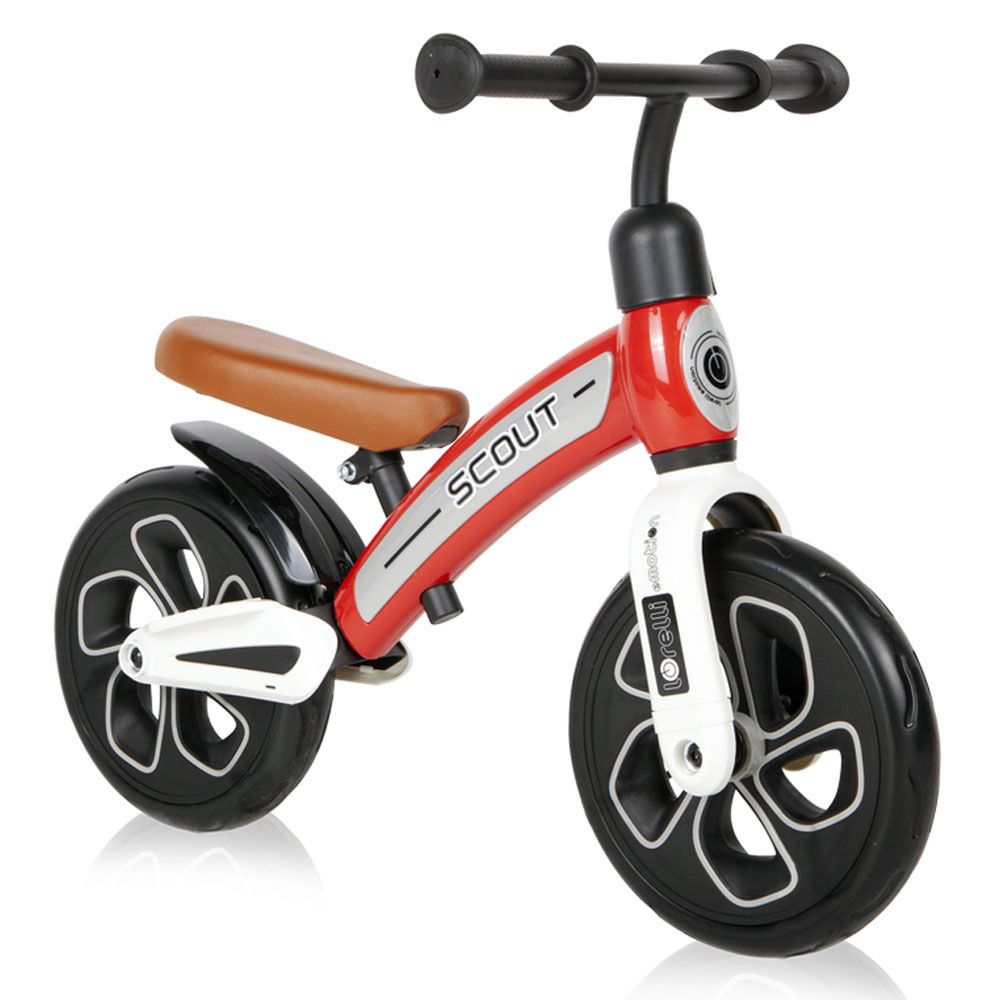 Bicicleta de echilibru fara pedale pentru fete 10 inch Lorelli Scout Rosie