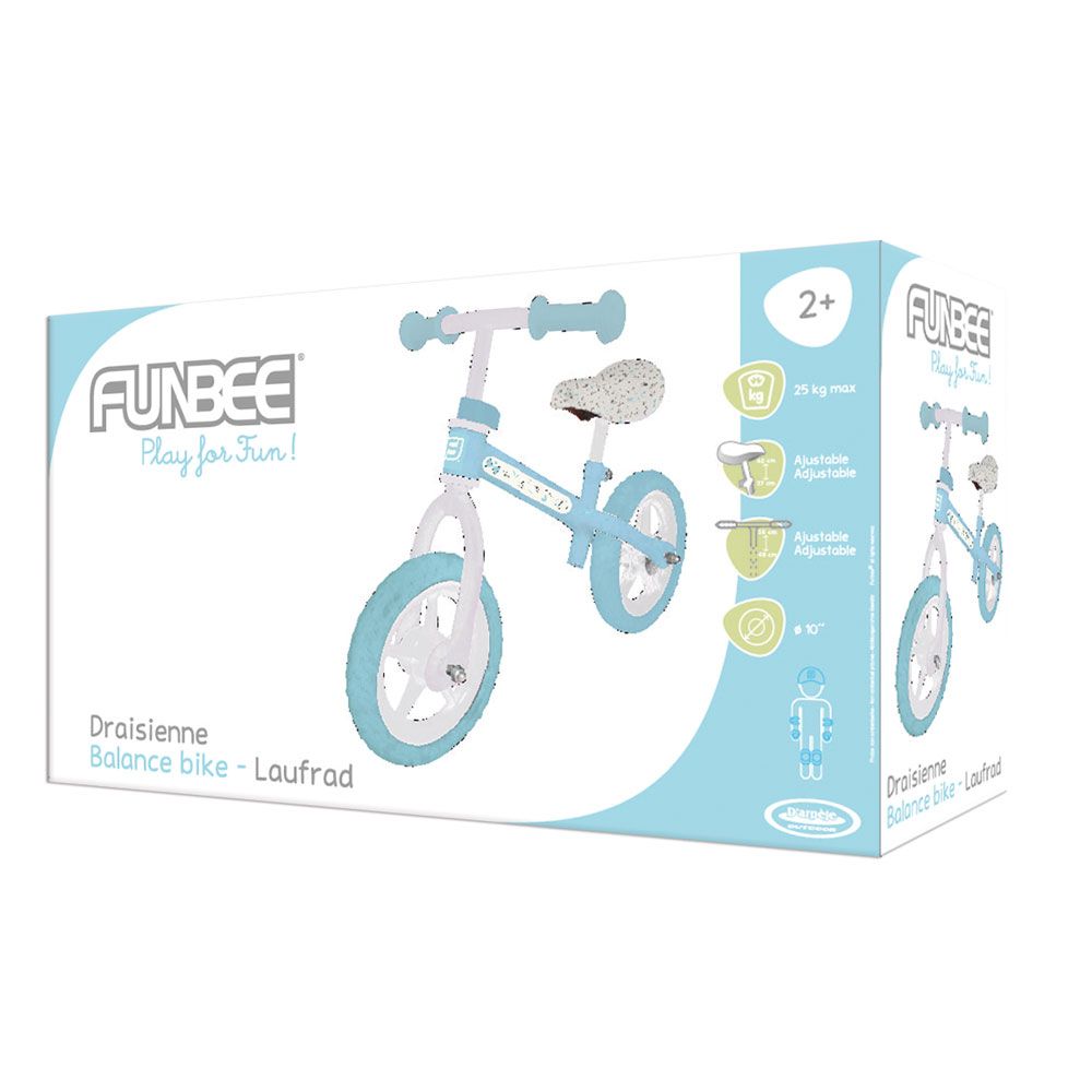 Bicicleta fara pedale pentru baieti 10 inch Funbee Albastru