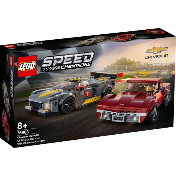 Lego Speed Champions Chevrolet Corvette C8.R si 1968 Chevrolet Corvette 76903