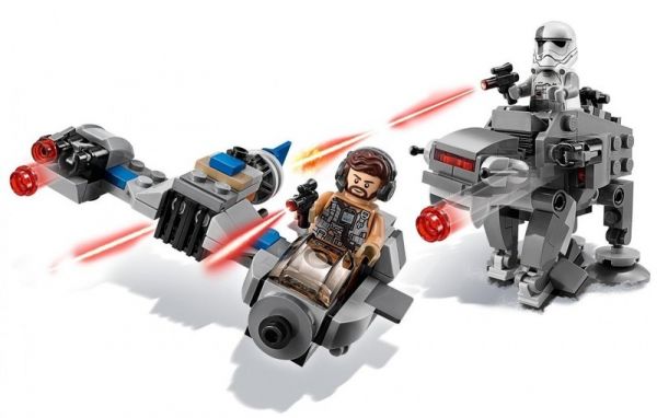 LEGO Star Wars Ski Speeder Contra Walker Al Ordinului Intai Microfighters 75195