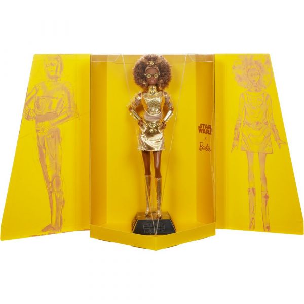 Papusa Barbie Gold Label editia Star Wars C-3PO