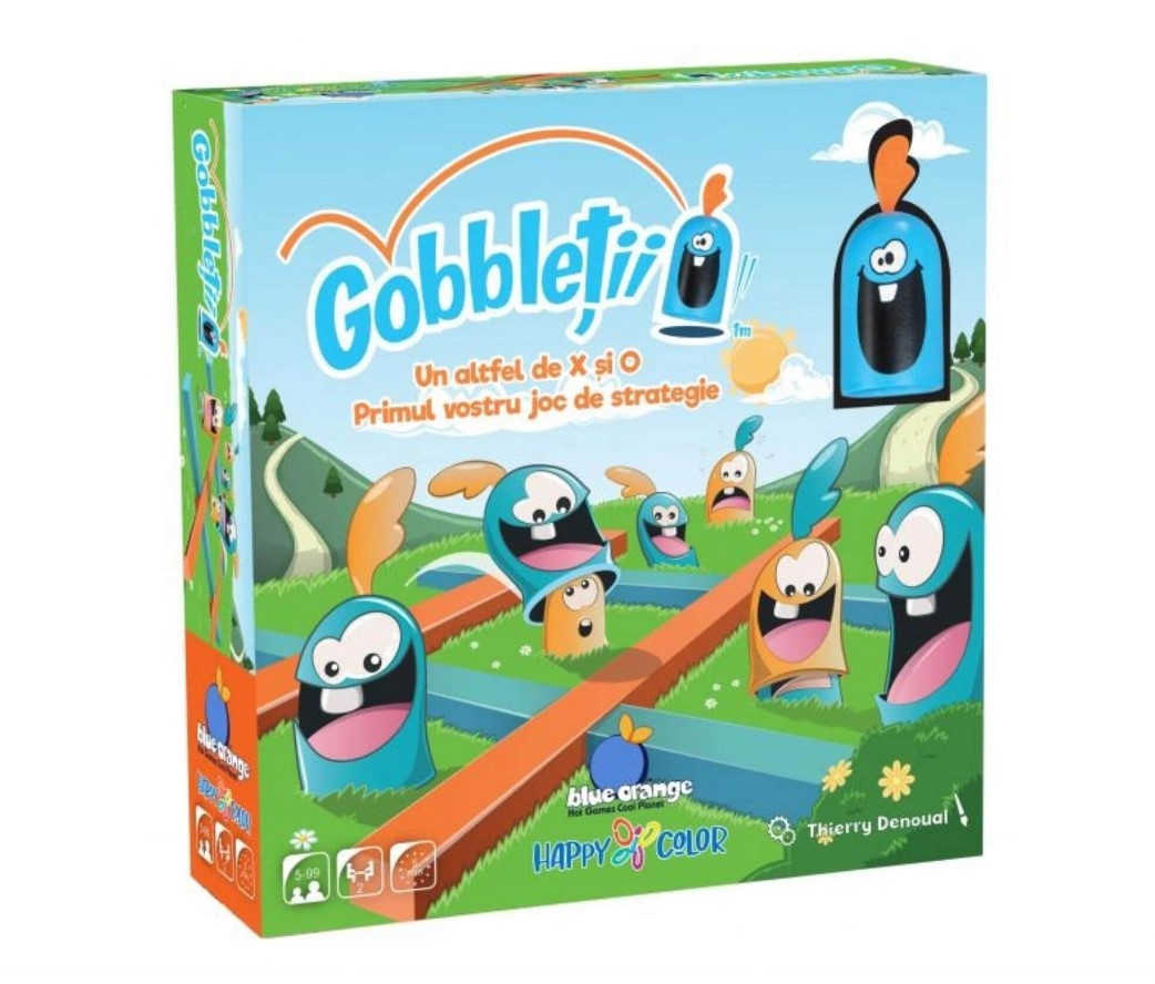 Joc educativ Goblitii Gobblet gobblers Wood Blue Orange imagine noua responsabilitatesociala.ro