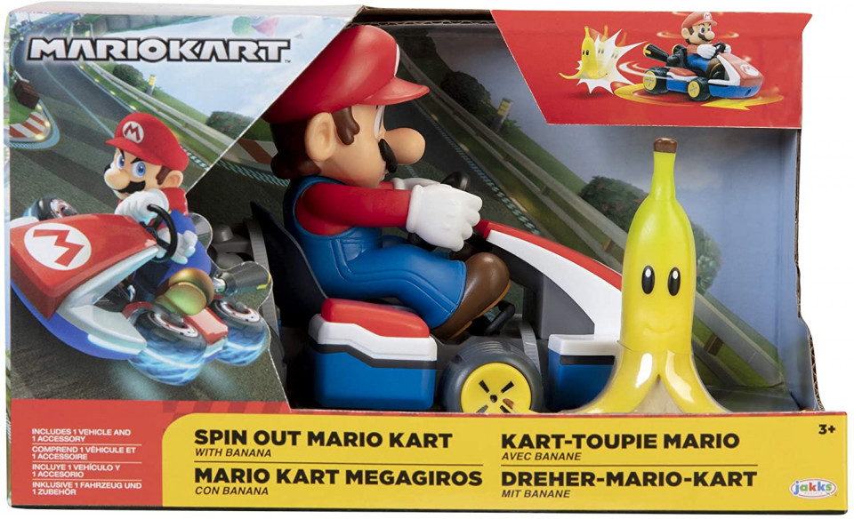 Masinuta cu figurina Spin Out Mario Kart hippoland.ro imagine noua