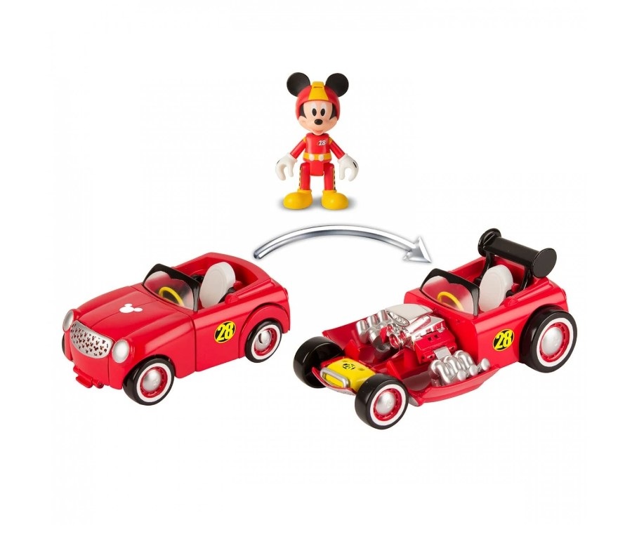 Masinuta transformabila cu figurina Mickey and the Roadster Racers