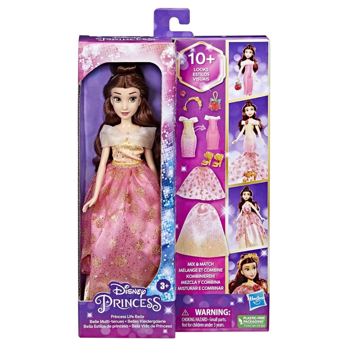 Papusa Printesa Belle cu 10 combinatii de imbracaminte Hasbro imagine noua responsabilitatesociala.ro