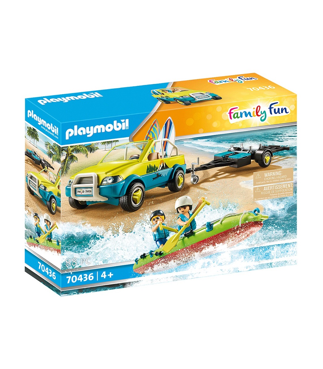 Playmobil PM70436 Masina de plaja cu canoe hippoland.ro