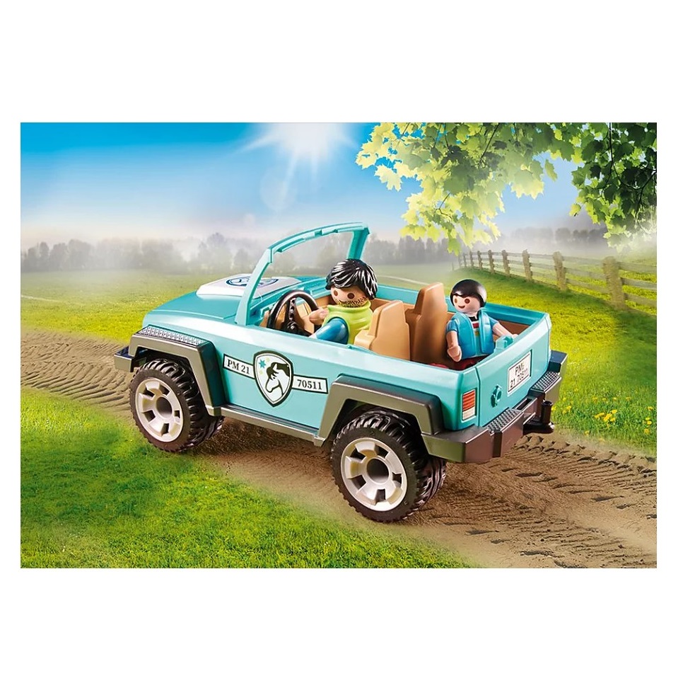 Playmobil PM70511 Masina cu remorca pentru ponei