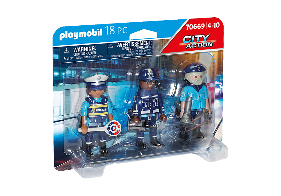 Playmobil PM70669 Set 3 Figurine Politisti hippoland.ro