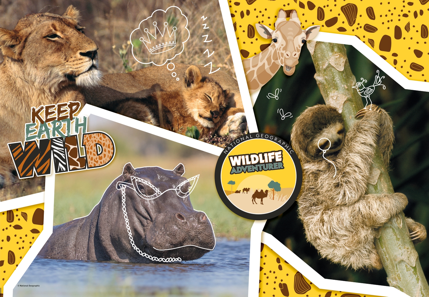 Puzzle 104 piese Clementoni National Geographic Wildlife Adventurer