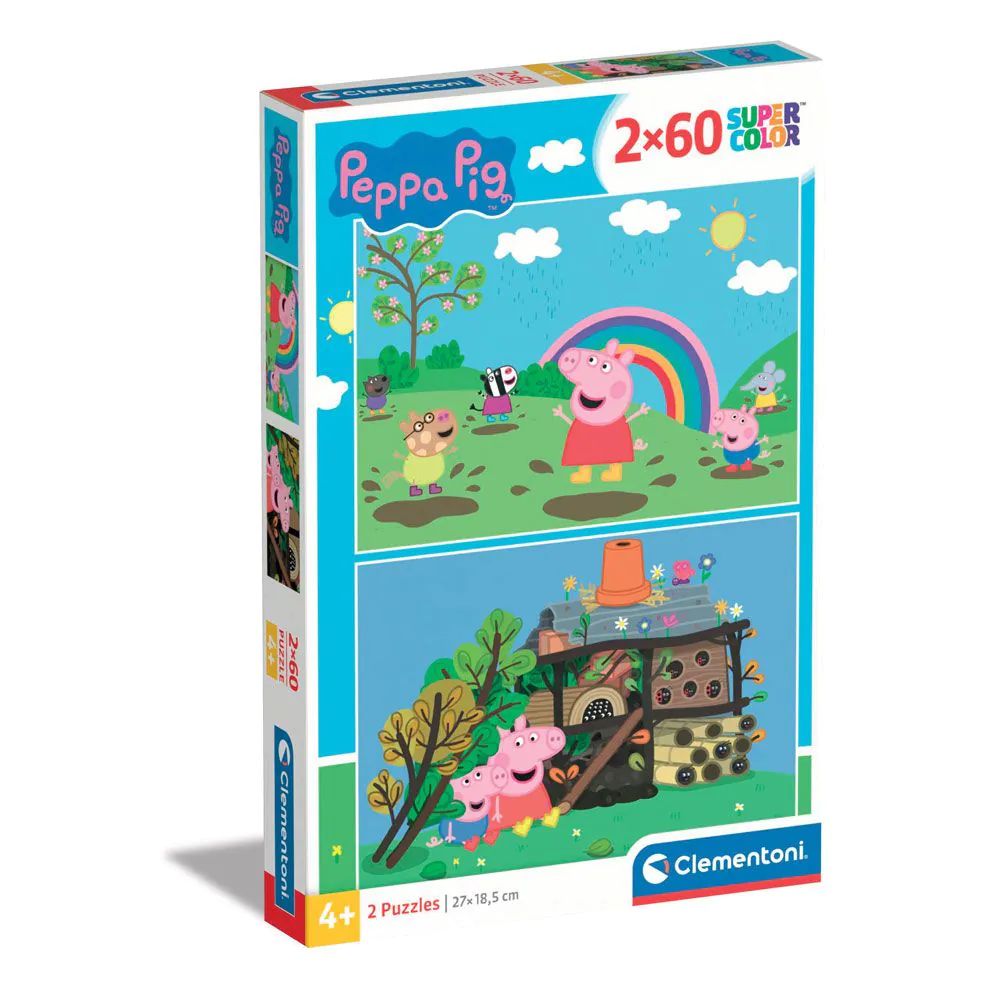 Puzzle 2 x 60 piese Clementoni Peppa Pig 21622