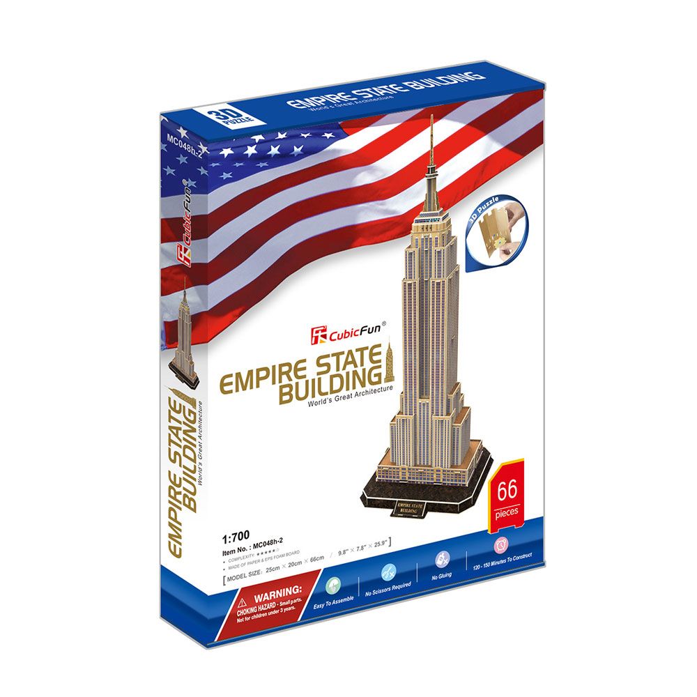 Puzzle 3d Cubic Fun 66 piese Empire State Building