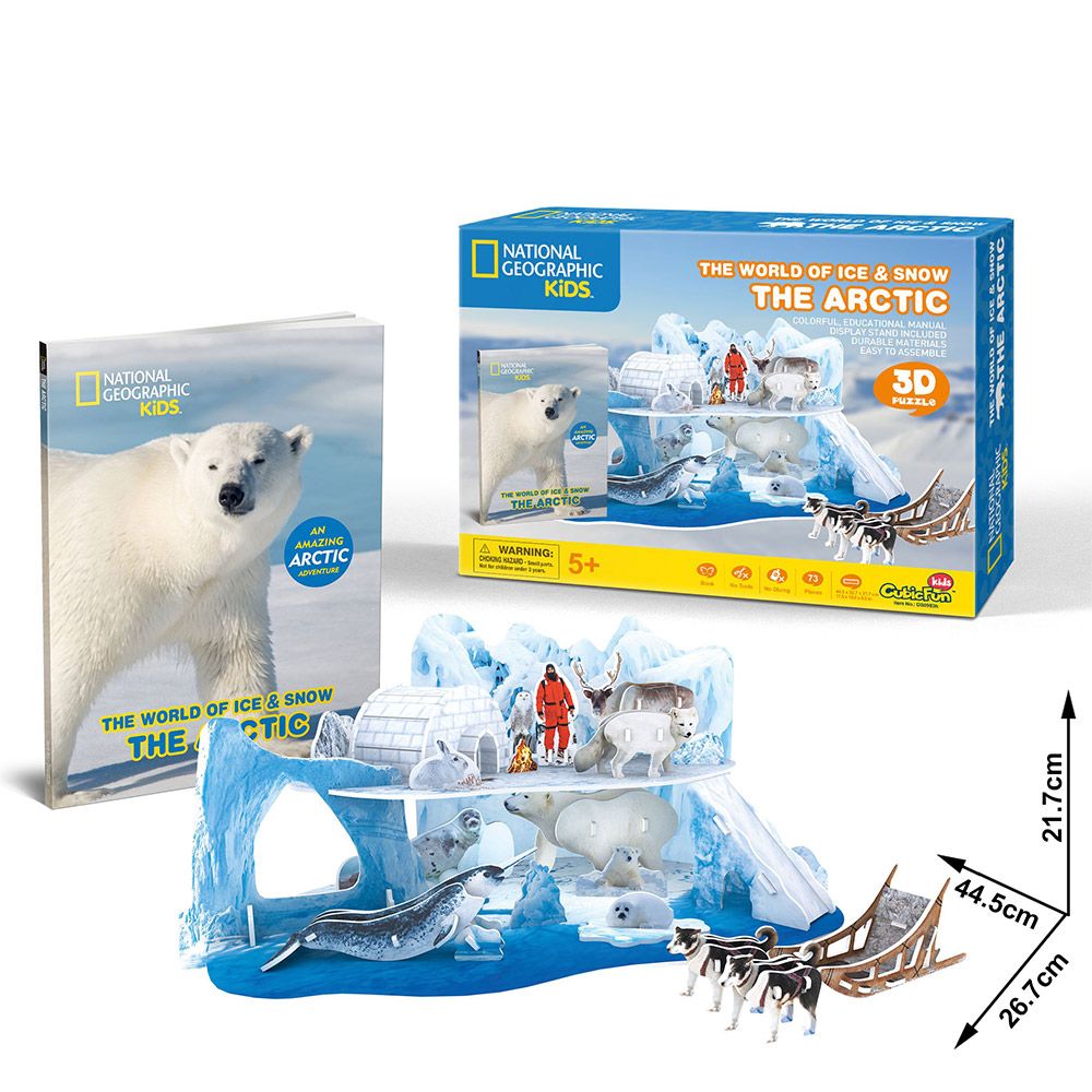 Puzzle 3D Cubic Fun 73 piese National Geographic Arctic
