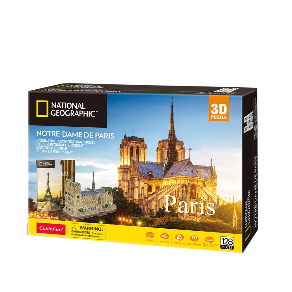 Puzzle 3D Cubic Fun National Geographic Paris Notre Dame Cubic Fun imagine noua