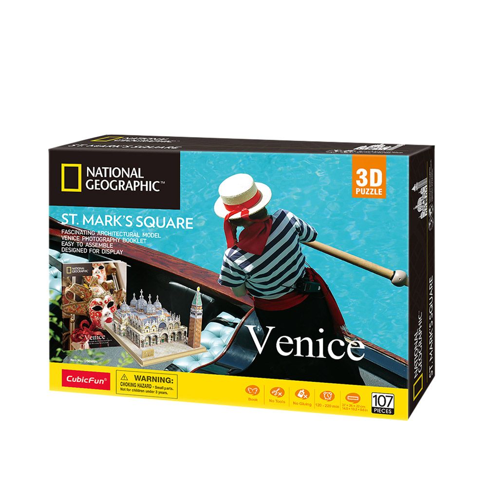 Puzzle 3D Cubic Fun National Geographic Venice St Mark Square Cubic Fun imagine noua