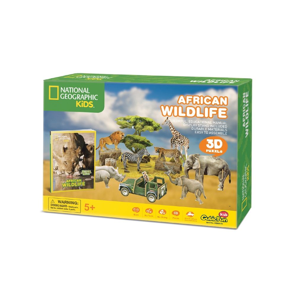 Puzzle Cubic Fun National Geographic cu licenta globala African Life African