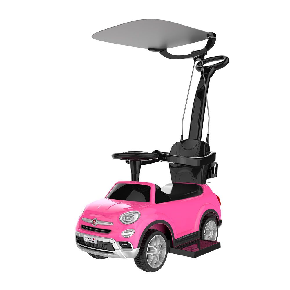 Ride on cu maner parental si copertina Chipolino Fiat 500 Pink CHIPOLINO