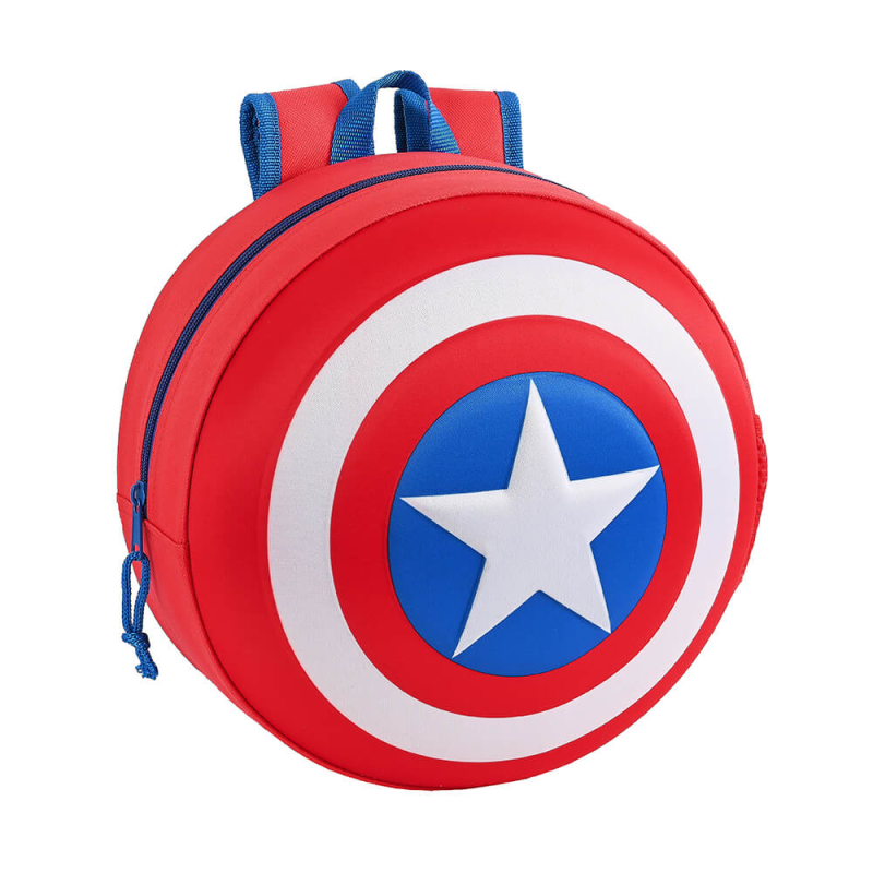 Rucsac rotund cu design 3D Captain America America imagine noua responsabilitatesociala.ro