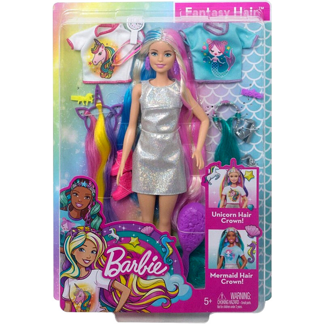 Papusa cu accesorii Barbie Fantasy Hair Accesorii imagine noua responsabilitatesociala.ro