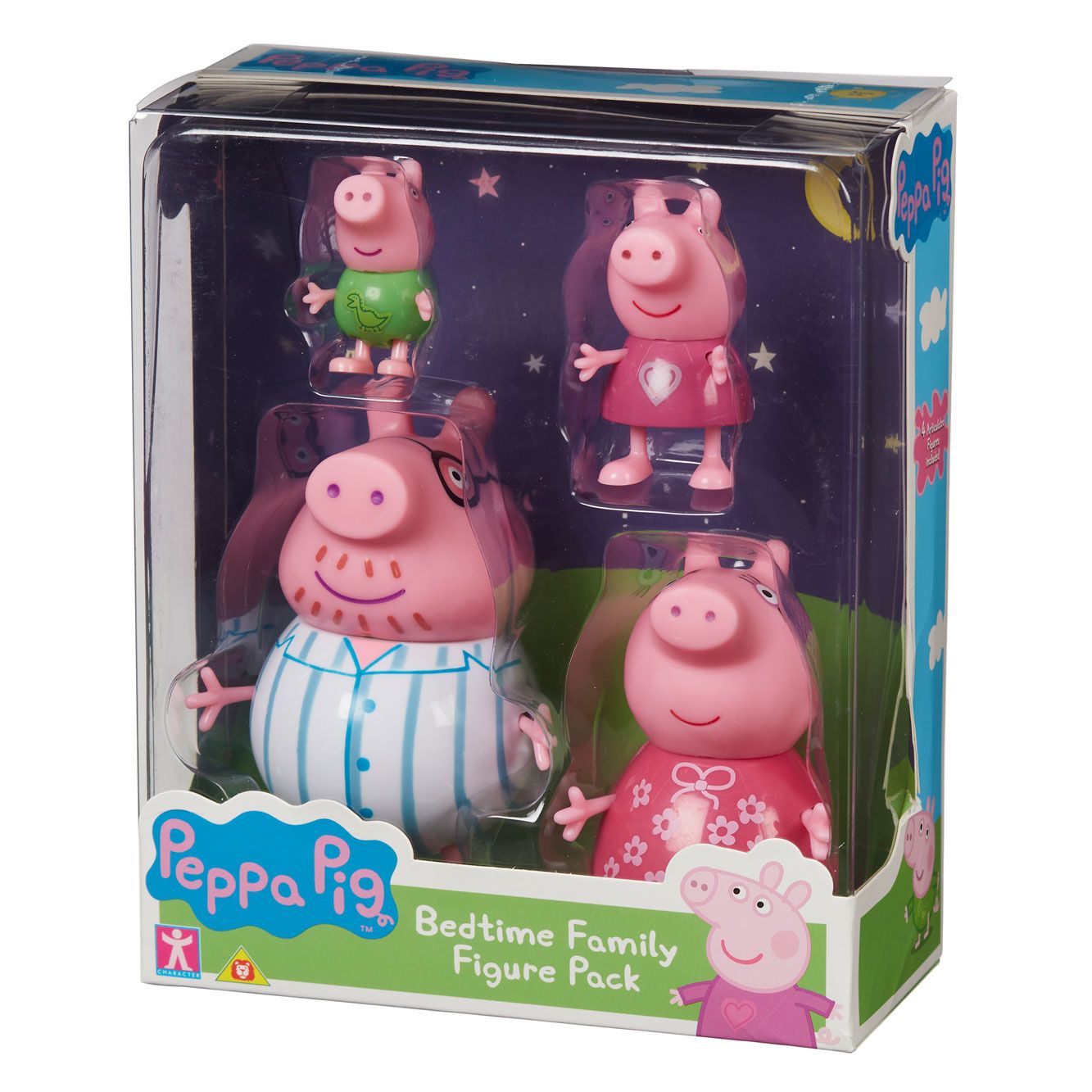 Set 4 figurine Peppa Pig Family Bedtime