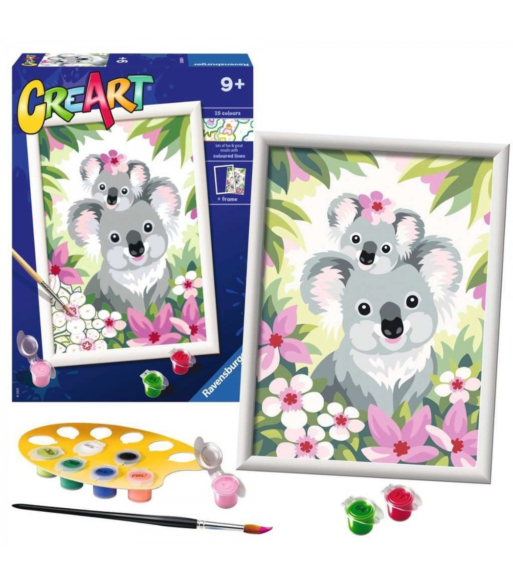 Set creativ pictura pe numere Ravensburger Koala cu Pui