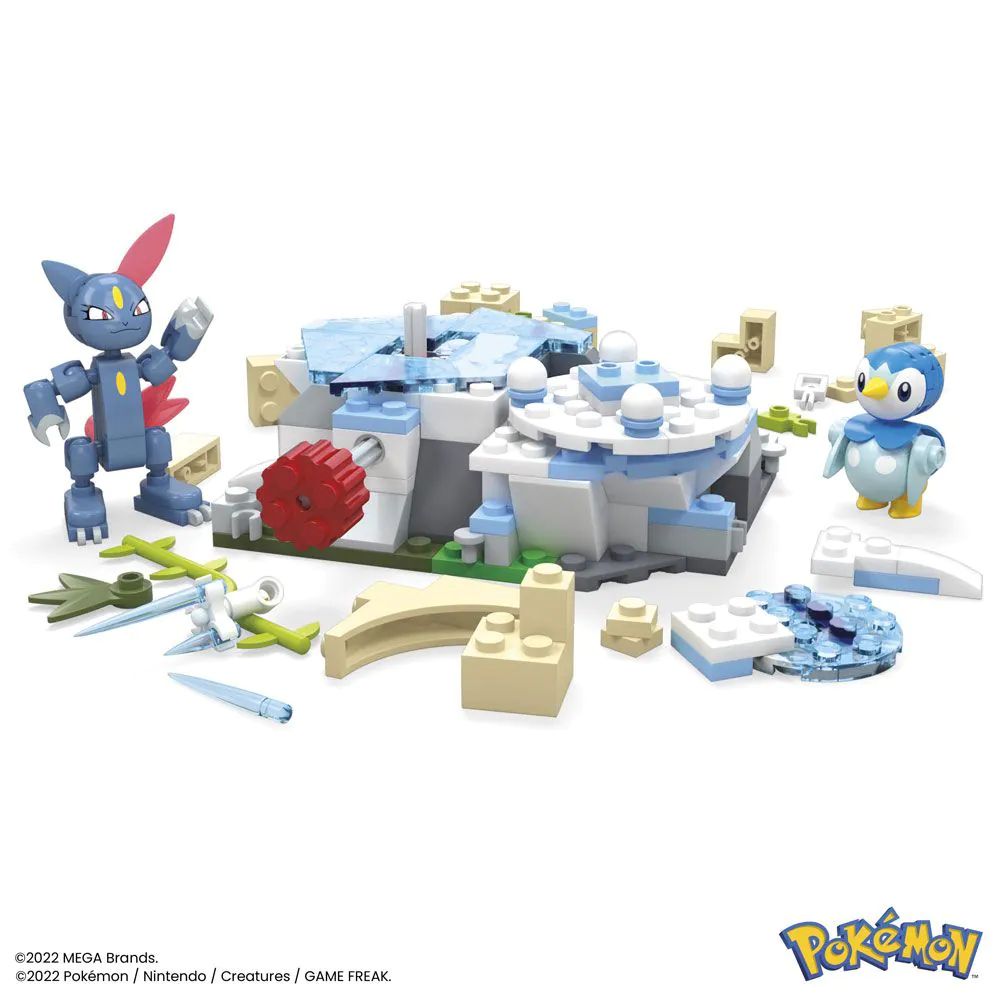 Set de constructie Mega Bloks Pokemon Sneasel Snow Day 183 piese