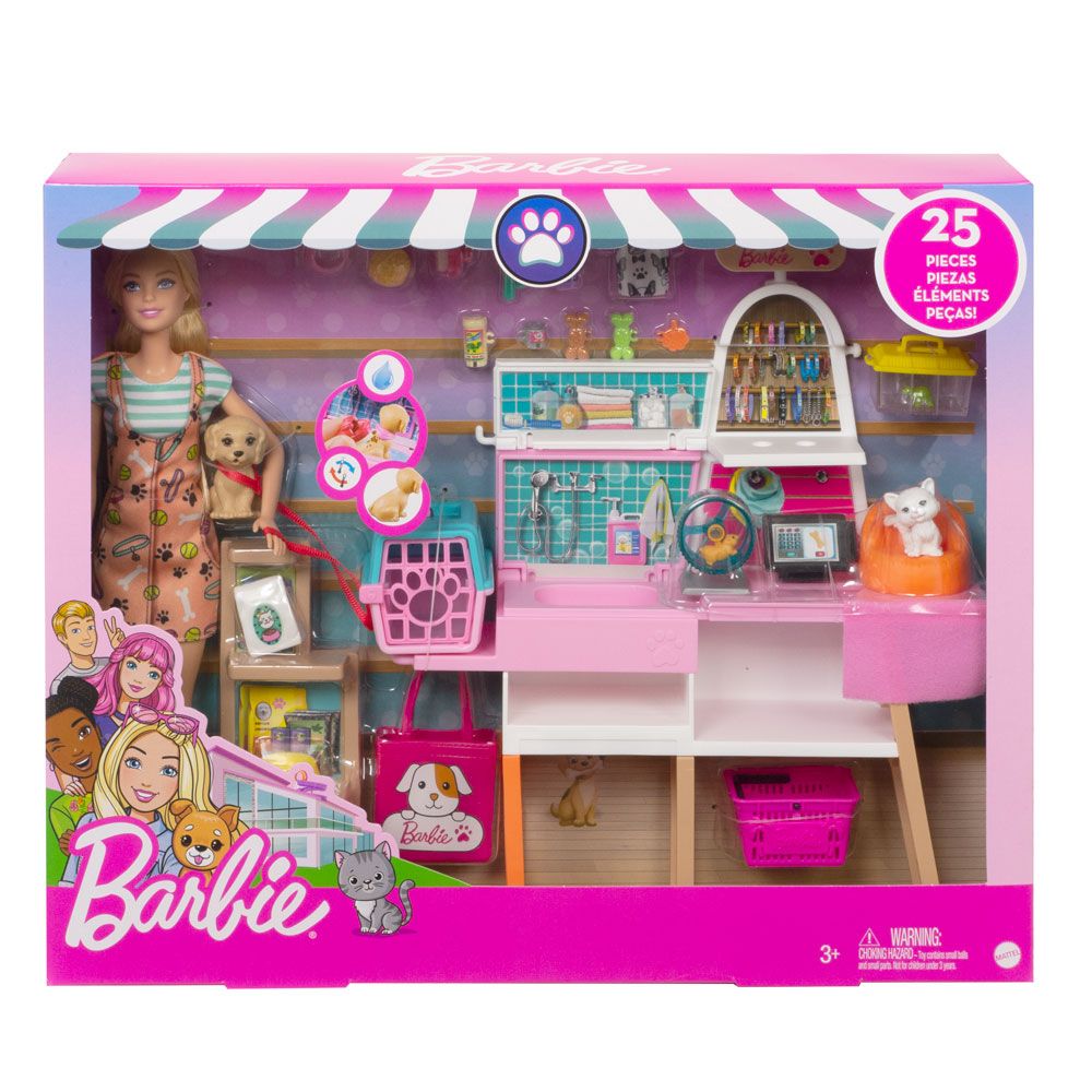 Set de joaca Barbie Magazinul cu accesorii pentru animale companie Accesorii imagine noua responsabilitatesociala.ro
