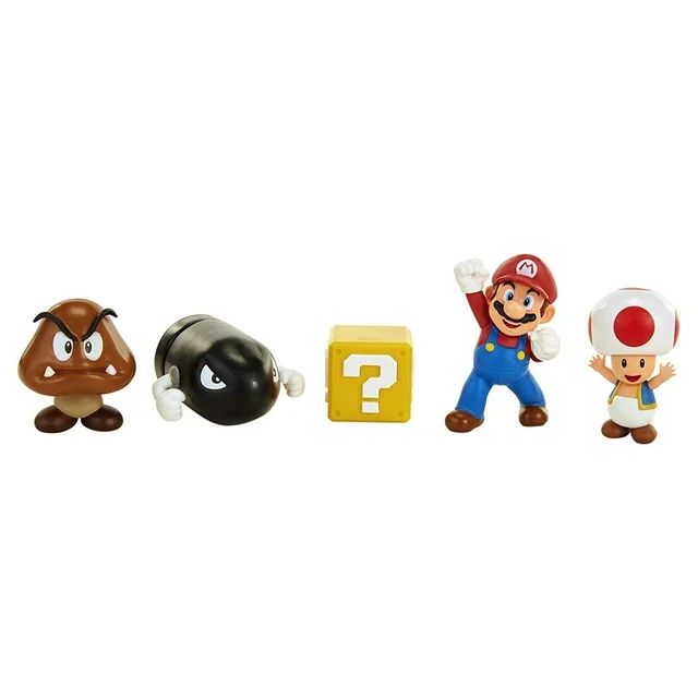 Set de joaca cu 5 figurine Nintendo Mario diorama Acorn Plains hippoland.ro imagine noua responsabilitatesociala.ro