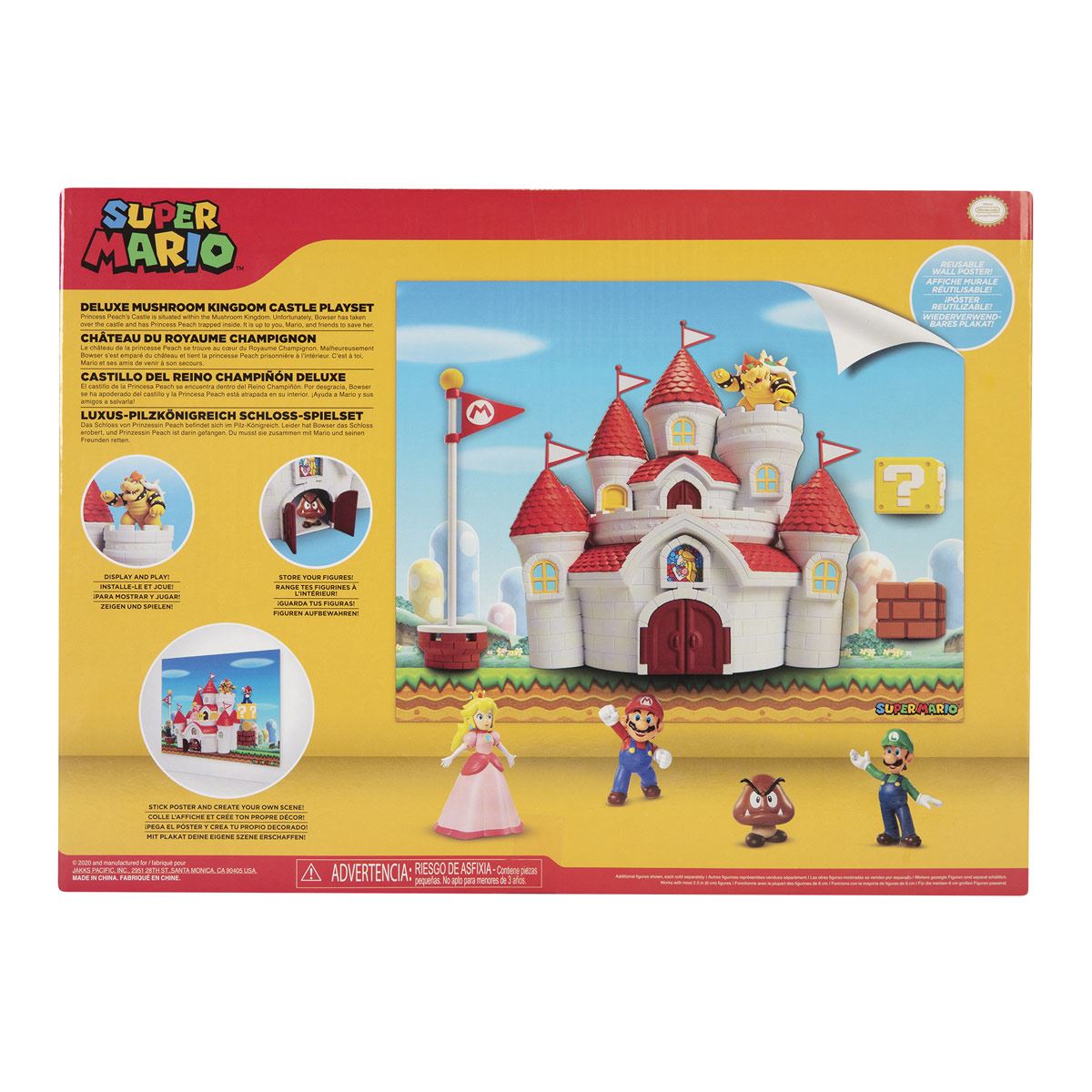 Set de joaca castelul Mushroom Kingdom Castle cu figurina Bowser