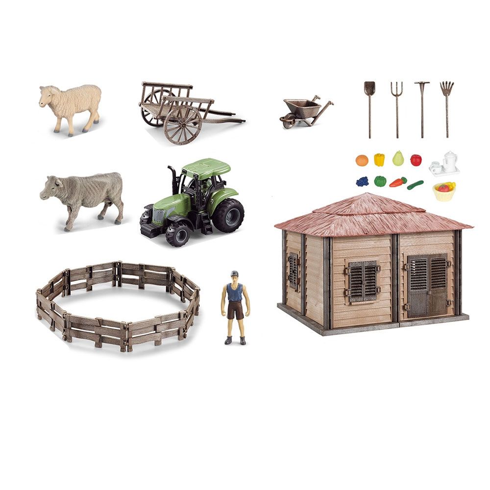 Set de joaca ferma cu tractor si animale Ocie Farm World hippoland.ro