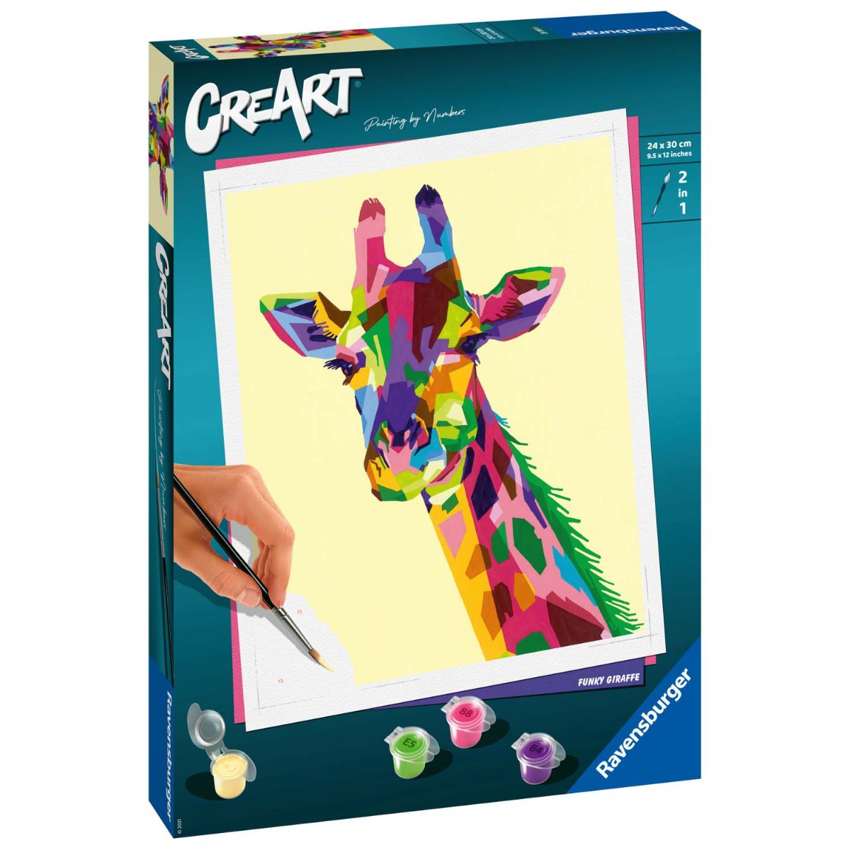 Set pictura pe numere Ravensburger CreArt Girafa CreArt imagine noua responsabilitatesociala.ro